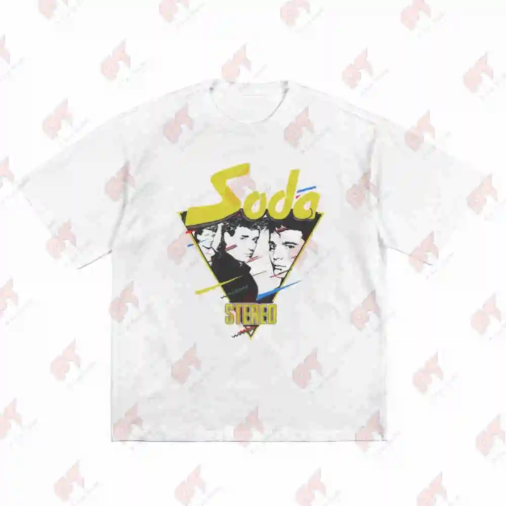 Soda Stereo Band 90s Retro Streetwear Typography Short Sleeve Tee 100% Cotton T-Shirt