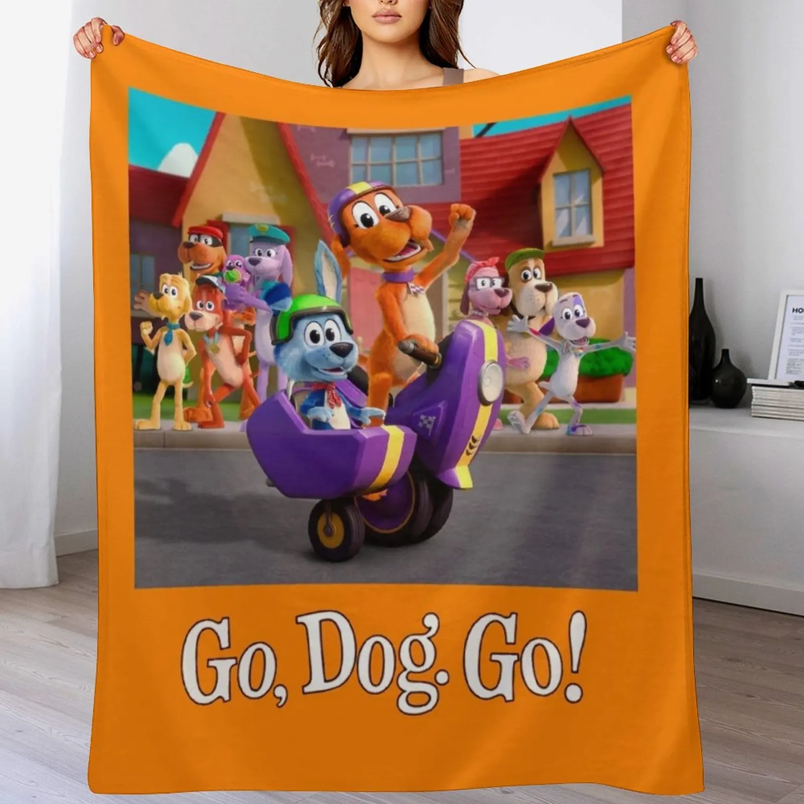 

Go, Dog. Go! Throw Blanket Sofa valentine gift ideas Shaggy Blankets