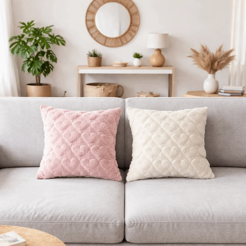 

Чехол для подушки в форме сердца 45*45 см, мягкий, износостойкий, романтичный, удобный, для домашнего декора