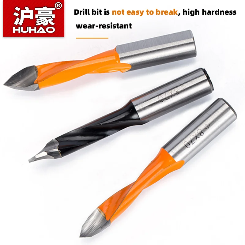 Woodworking Tools Drill Bits Shank Diameter 10mm Tungsten Carbide Drill Hole Bit Length 70mm Left/Right Rotation Row Drilling