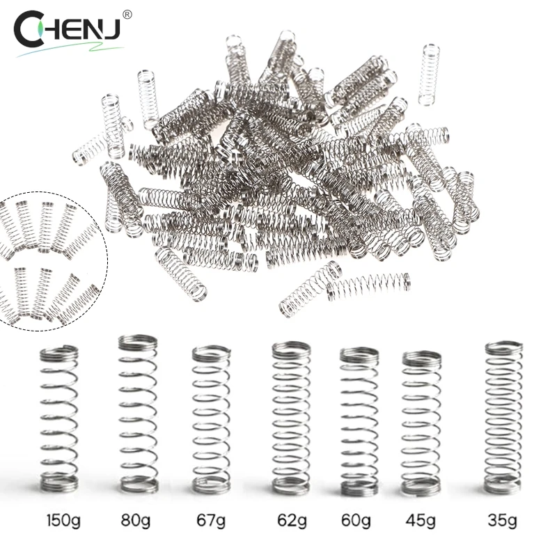 New 110pcs/pack Switches Spring For Cherry MX DIY Mechanical Gaming Keyboard 35G/45G/60G/62G/67G/78G/80G/150G