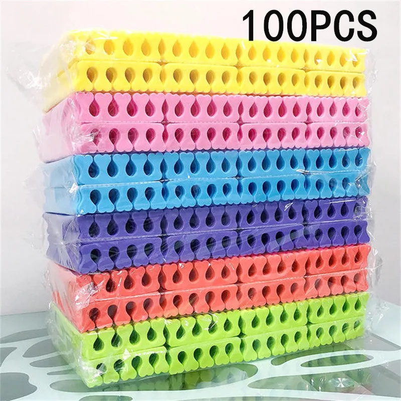 50/100 Stück Nagelpflege-Fingertrenner, Weiche Herzförmige Schwamm-Fingertrenner, Fußseparator, Großpackung Maniküre-Pediküre-Pflegewerkzeuge