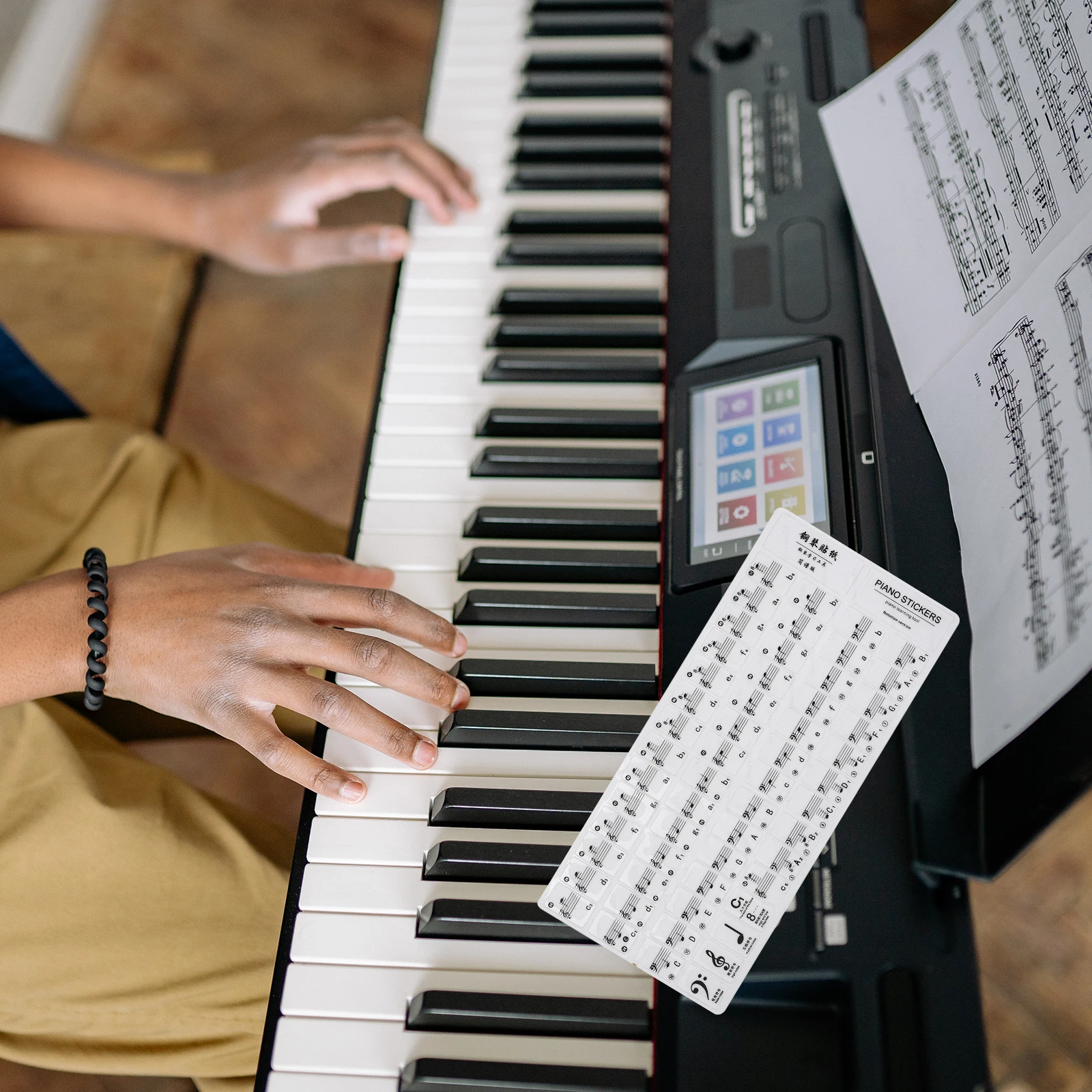 

Piano Sticker Labels PVC Universal Beginner Keyboard Decals Practical Child Easy Learning Music Supplies Accessories