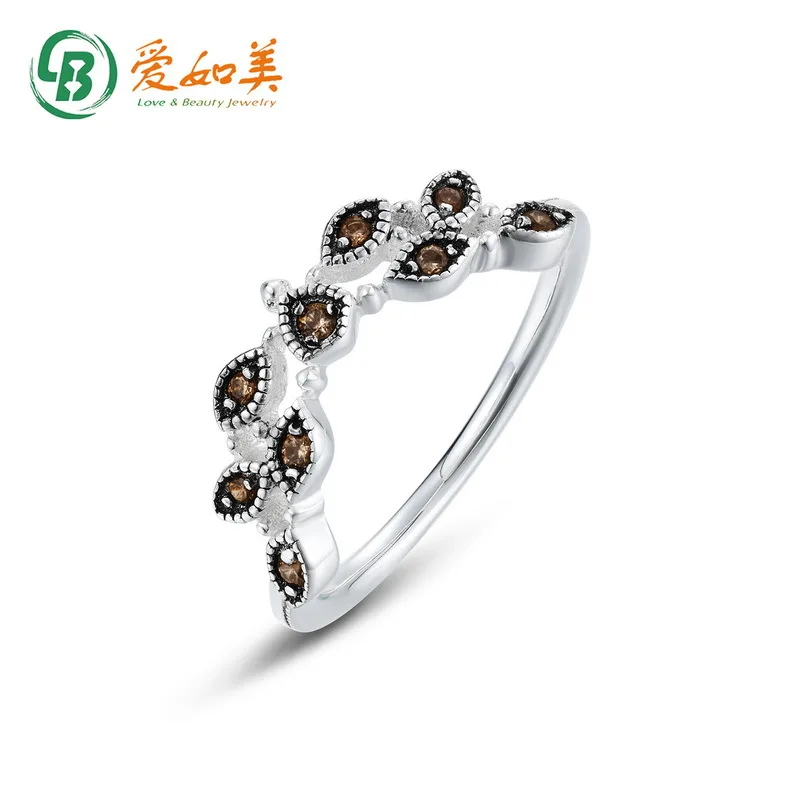 

Japanese and Korean Style Minimalist Leaf 18K Gold PT950 Platinum Silver Plated 7-layer Gold Ring with Niche Design Bracelet