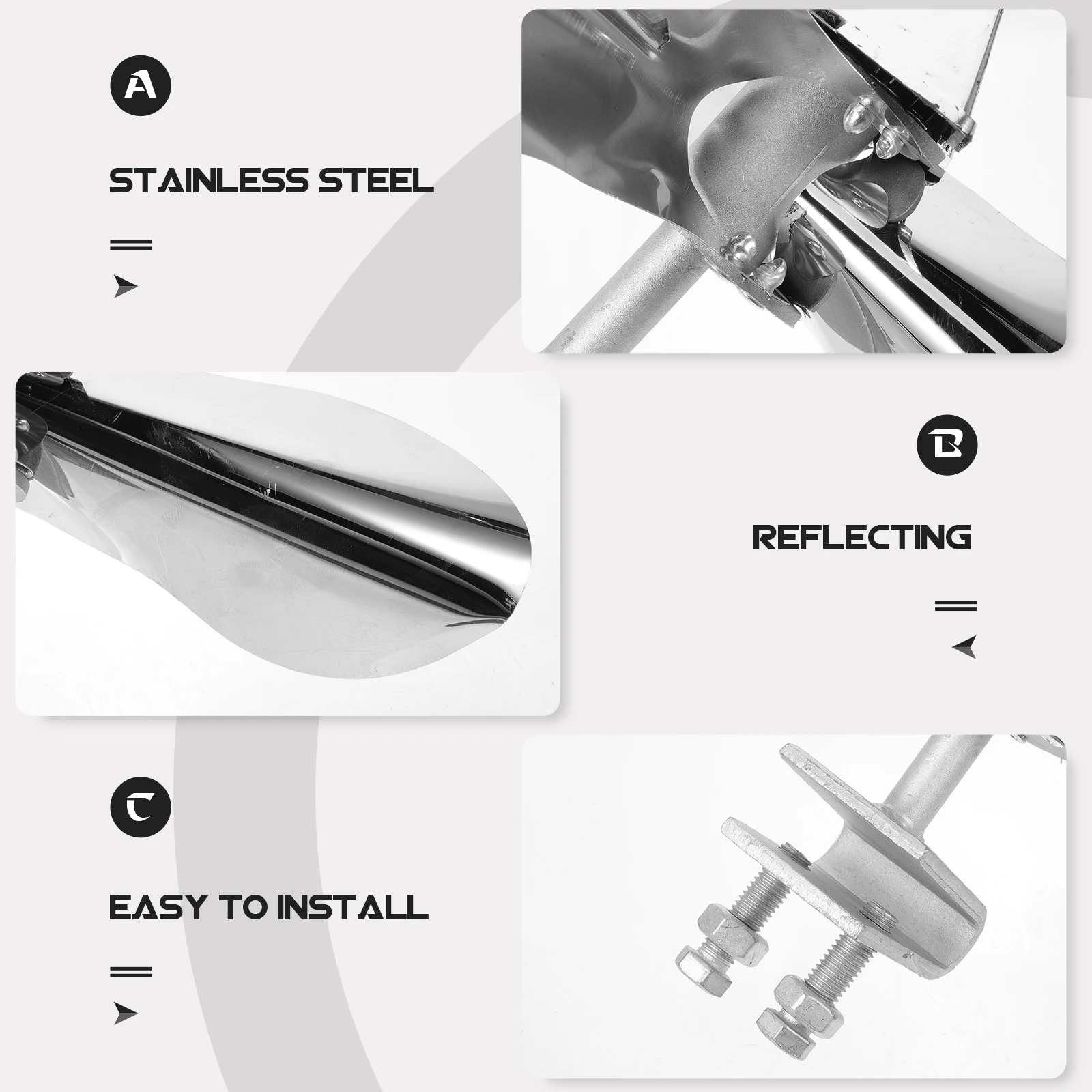 

Stainless Steel Windmill Bird Repeller Small Size Reflective Spinner Deterrent Device Scare Pigeon Away Garden Use