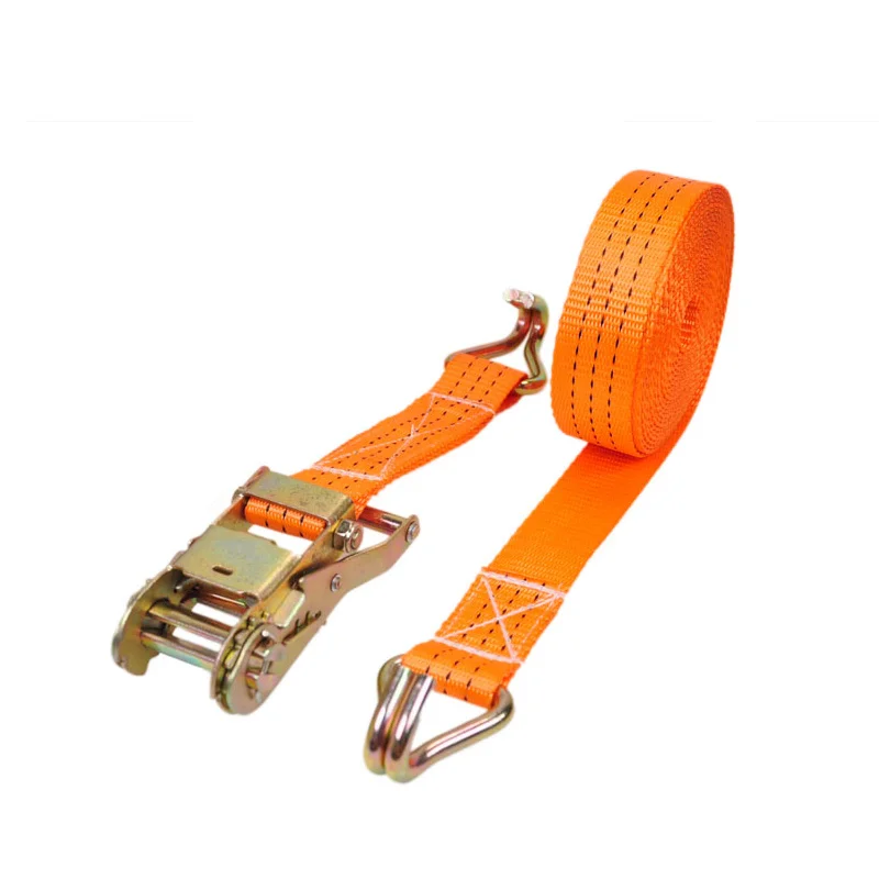 1 Set 1.5 Inch 3.8 cm x 2 - 12 Meters Cargo Lashing Straps Ratchet Tie Down with Hook for Moving Appliances, Lawn, Motorcycle