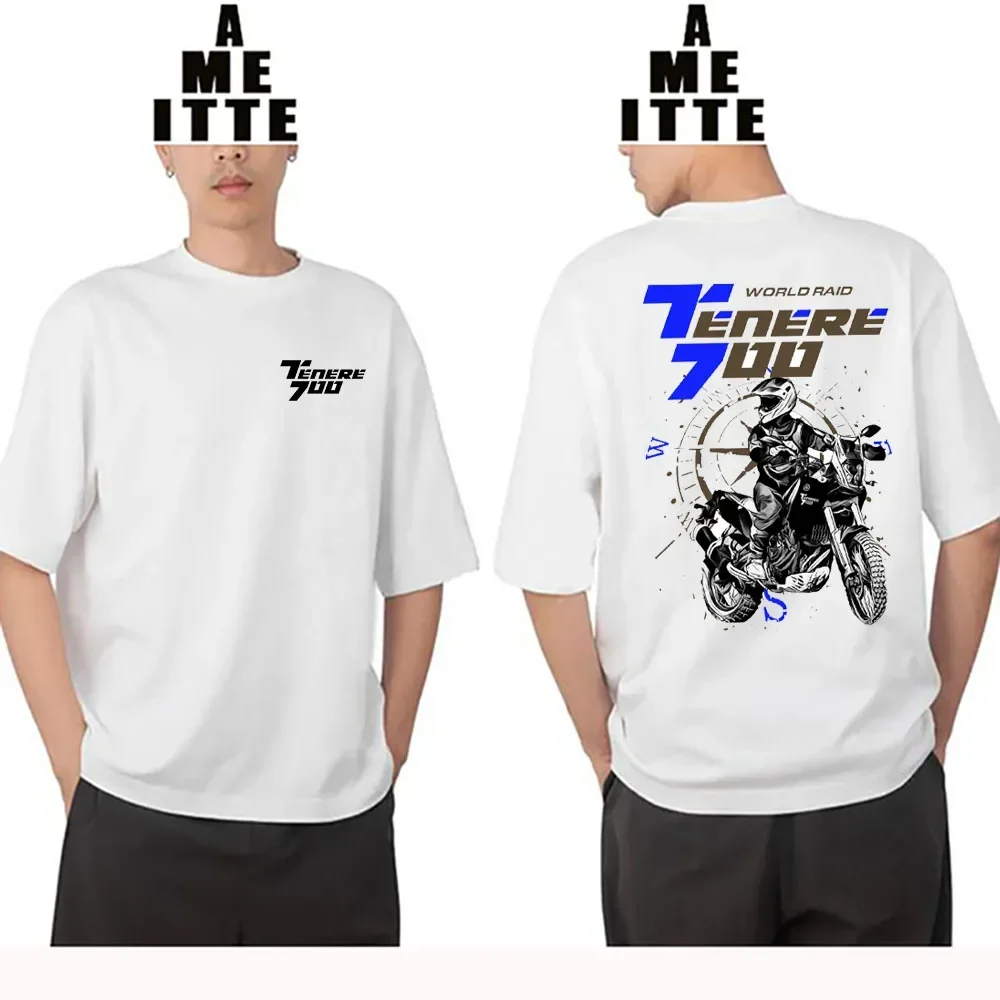 Tenere 700 Adventure SuperTenere 1200 Moto Sport T-shirt Men Short Sleeve Motorcycle Rider T-Shirt Hip Hop Boy Riding  Tees