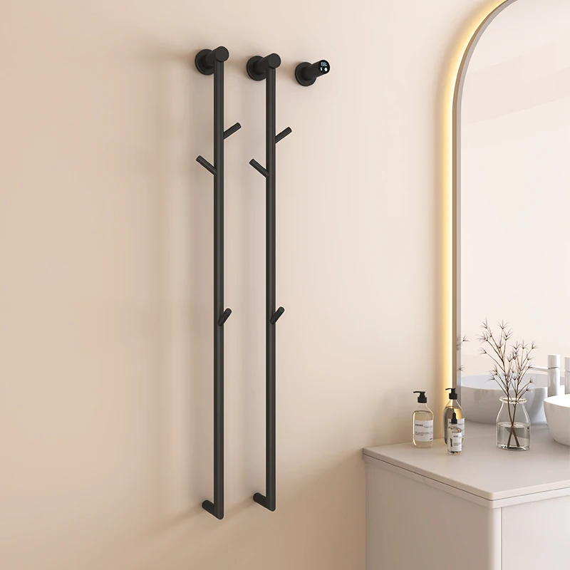 

eu-Wall-Mounted Towel Warmers Stainless Steel Bathroom Towel Rack Heated Towel Rail#