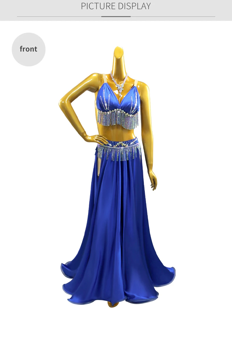 Bauchtanzkostüm Bühnenkleidung Damenanzug Orientalische Aufführungskleidung Mädchen Bauchtanzkleid Abend-Übungskleidung – Detail 7