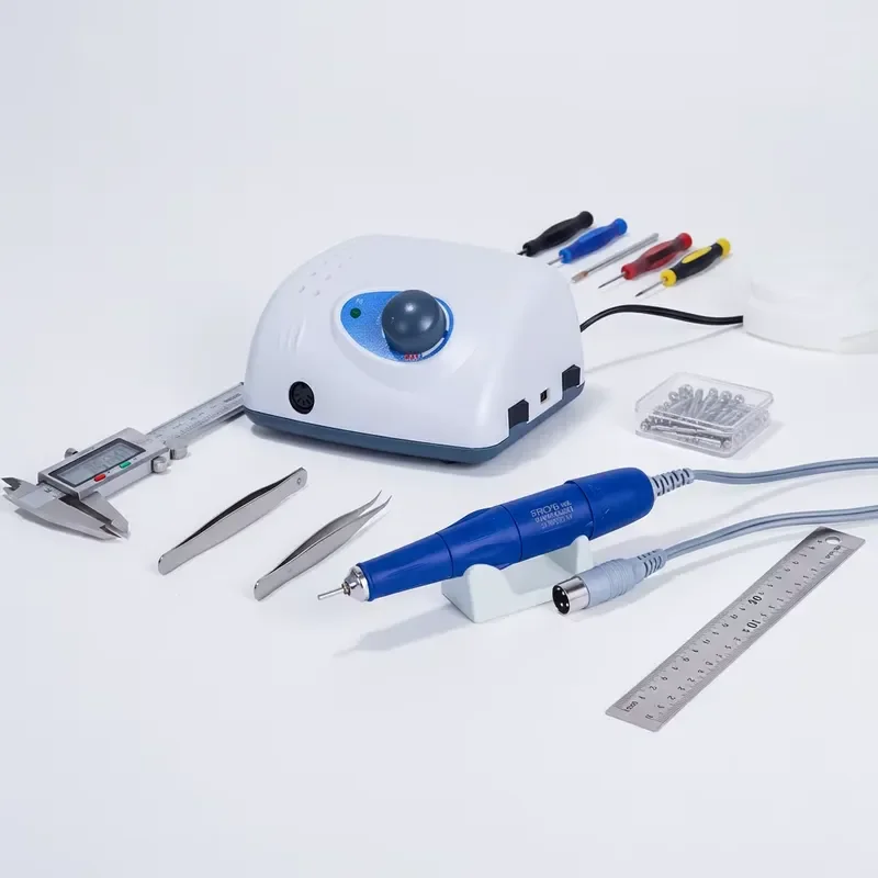 High Speed Nail Drill Machine for Nail Art Tools 40000rpm Handpiece with Drill Bits and Metal Polishing Attachments