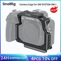 SmallRig All-in-one half cage for OM System OM1 Lightweight Aluminum Alloy Camera Cage with Quick Release Plate for DJI RS2 3948