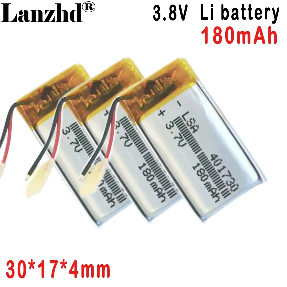 

401730 3.7V Li Polymer Lithium Battery 180mAh Bluetooth Headset Mini Speaker Lithium battery