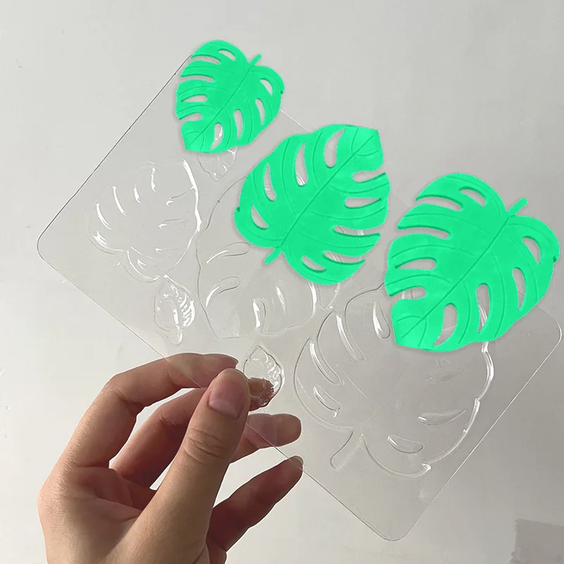PET Mold for Palm Leaves Chocolate Flower Rose Flower Petal Veiner Silicone Mould Sugar Fondant Clay Mold Cake Decorating Tool