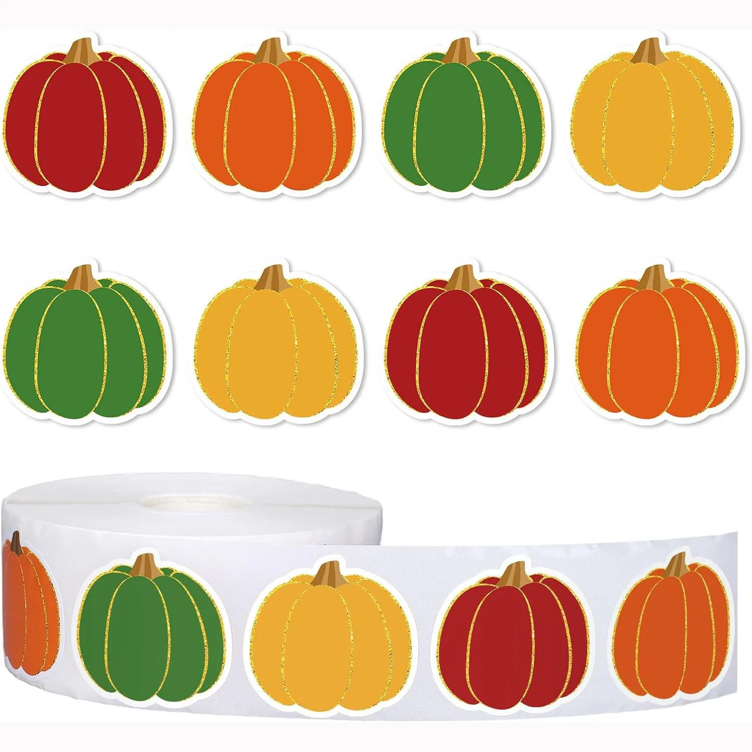100-500pcs Colorful Pumpkin Halloween Stickers Party Halloween Gift Wrapping Label Scrapbook Stationery Stickers