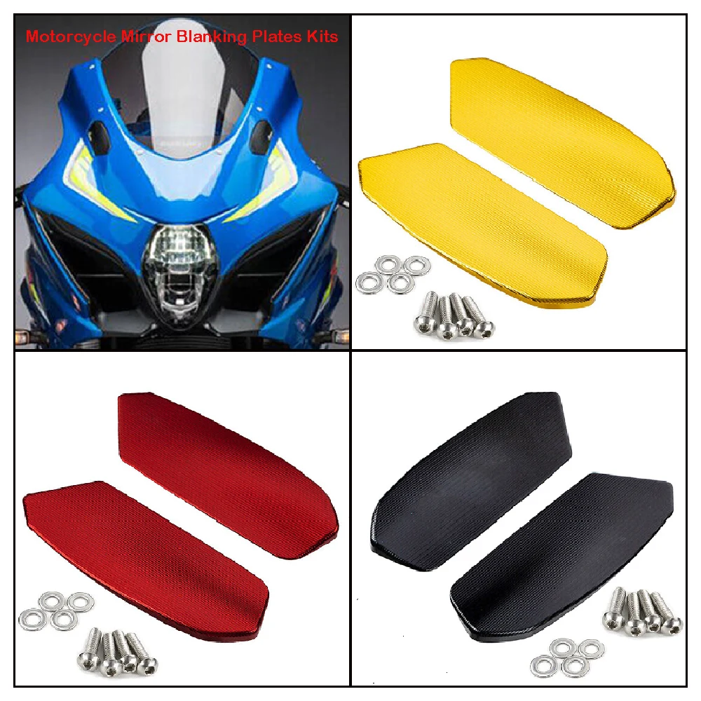 

Fits for Suzuki GSX-R 1000 GSXR 1000R GSX-R1000 GSXR1000RZ ABS 2017-2024 Motorcycle Mirror Block Off Plates Blanking Plate Kits