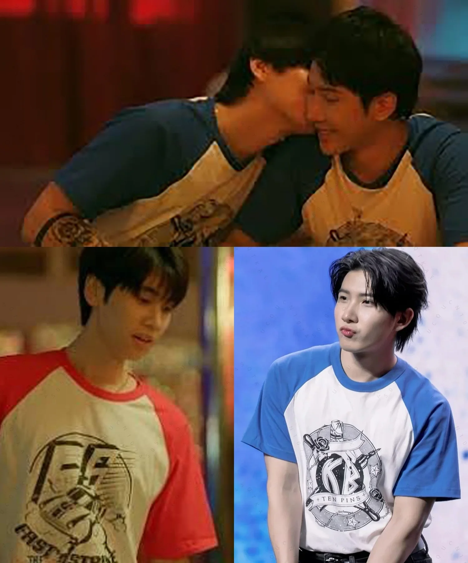 Thai Drama The Heart Killers Kant And Bison Same Style Casual T Shirt Street Couple's Tees Summer Men Women Teenager T-Shirts ﻿