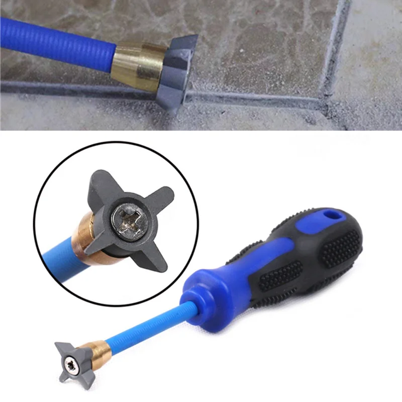 Professional 4In1 Tungsten Steel Tile Gap Cleaner Cone Ceramic Tile Grout Remover for Floor Wall Seam Cement Cleaning Hand Tool