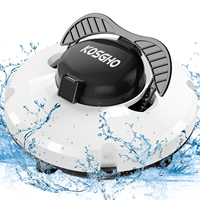 Cordless Pool Cleaner Cordless Robotic Pool Cleaner Pool Vacuum with Dual Motors Self Parking for Flat Ground Pools Pool Vacuum