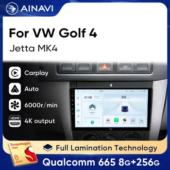 Ainavi Android 13 autorádio pro Volkswagen VW Golf 4 Jetta MK4 Classics autorádio multimediální přehrávač stereo Carplay auto audio GPS 2 DIN 10 nejlepší prodej Navigace pro VW Golf 4 - №10