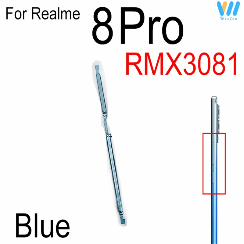 Power Volume Buttons For OPPO Realme 8 8Pro 8i 8S 5G 9Pro ON OFF Side Power Volume Buttons Up Down Key Replacement Parts