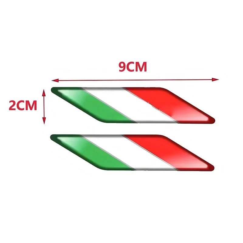 FOR DUCATI V4 VESPA GTS RA LX Sprint Flag Sticker Motorcycle Waterproof Glue Drop Tri color Flag of Italy Decorative Decal