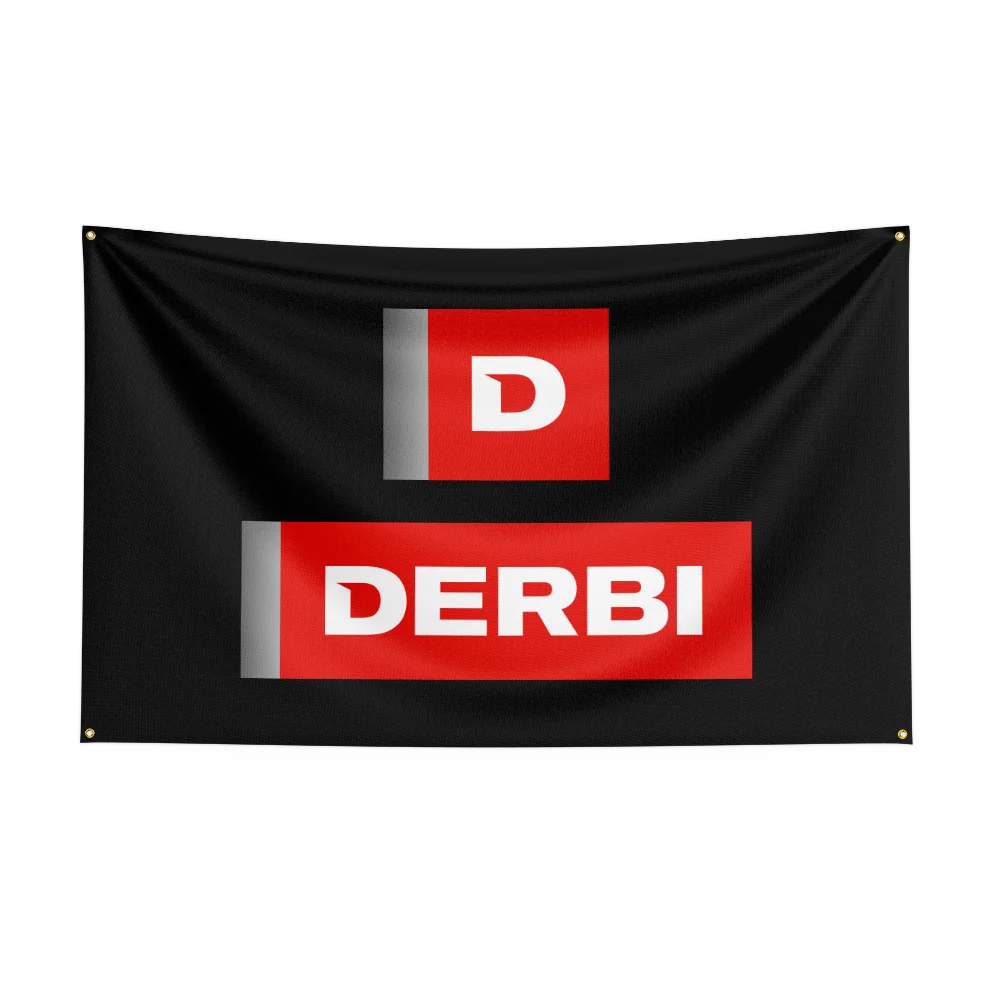 3x5 Ft  DERBIS Motorcycle Flag BANNER Tapestry Polyester Printed Flag Garage or Outdoor For Decoration