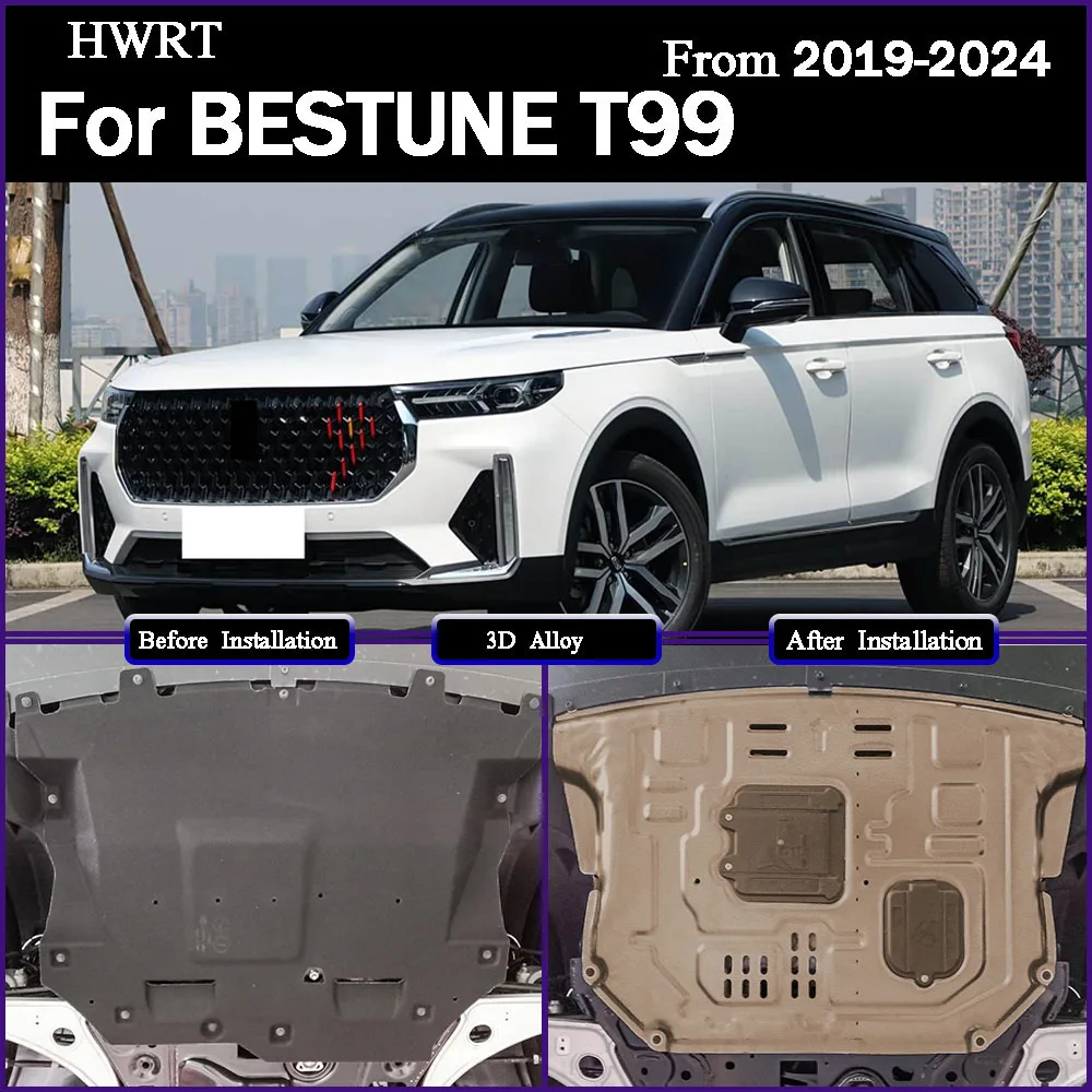 

For BESTUNE T99 2019-2024 2.0T Under Engine Guard Splash Shield Mud Fender Cover Plate Fender Mudguard Protector