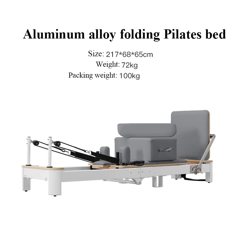 Yoga Gym Shaping Equipment Pilates Folding Bed Household Yoga Gym Multi Functional Aluminum Alloy Folding Sliding Core Bed