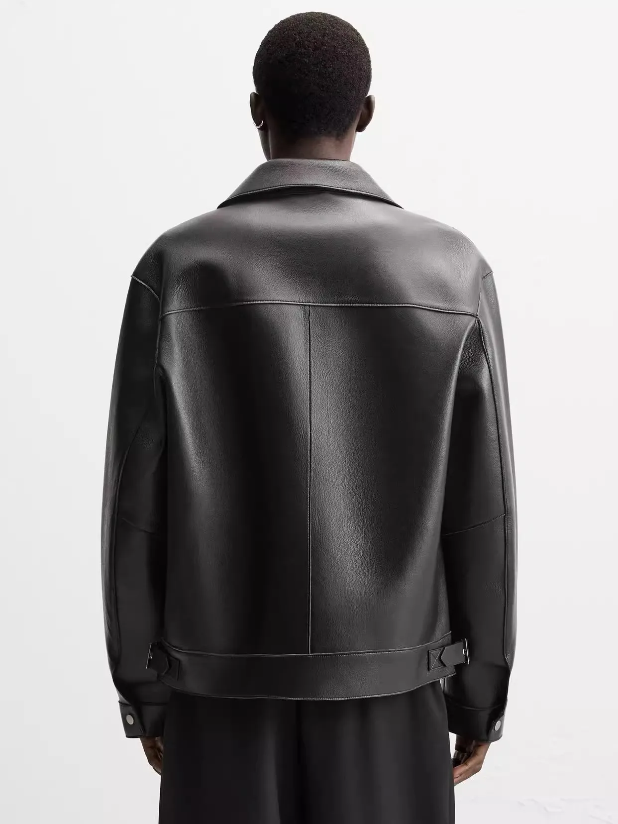 

Men's Faionable Casual PU Leather Biker Jaet Collared Outerwear Autumn Season Youth Leisure Sle Zipper Closure Long Sve