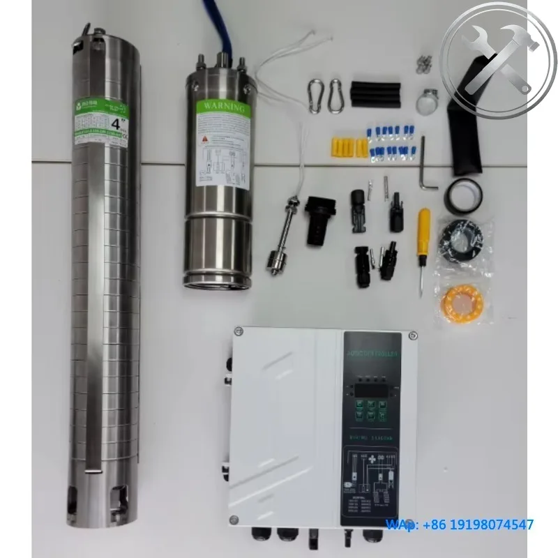 

Гибридный солнечный погружной насос постоянного тока 2HP 3HP 5HP из нержавеющей стали высокого давления 48В для глубоких скважин и сельского хозяйства