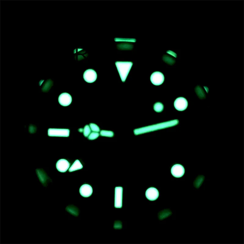 BLIGER New GMT Watch For Men NH34 Movement 40mm Case 120 Clicks Sapphire Glass Black Green Ceramic Bezle Green Luminous  Date