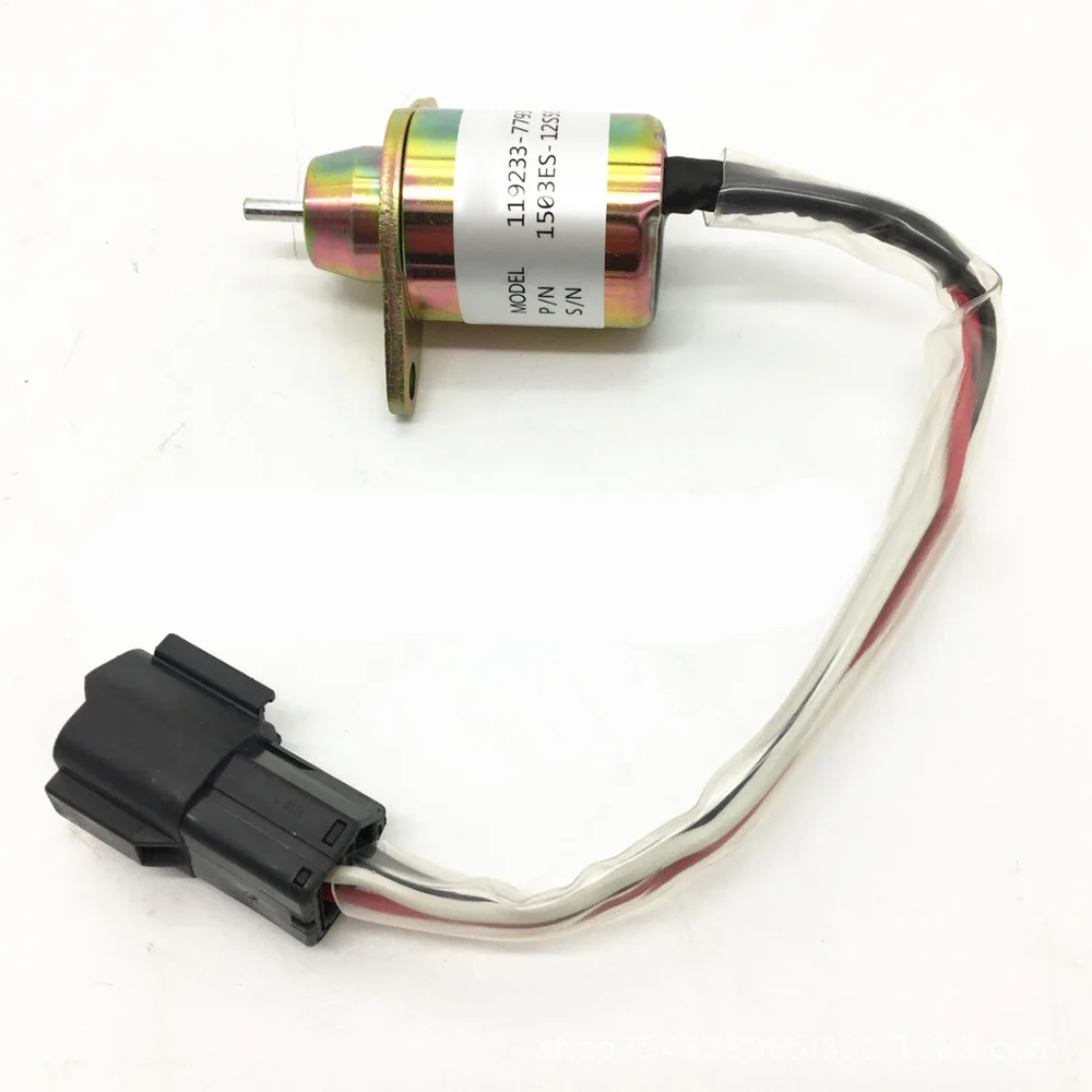 Diesel Fuel Cutoff Solenoid 119233-77932 Fit for Kubota John Deere Tractor Yanmar Engine