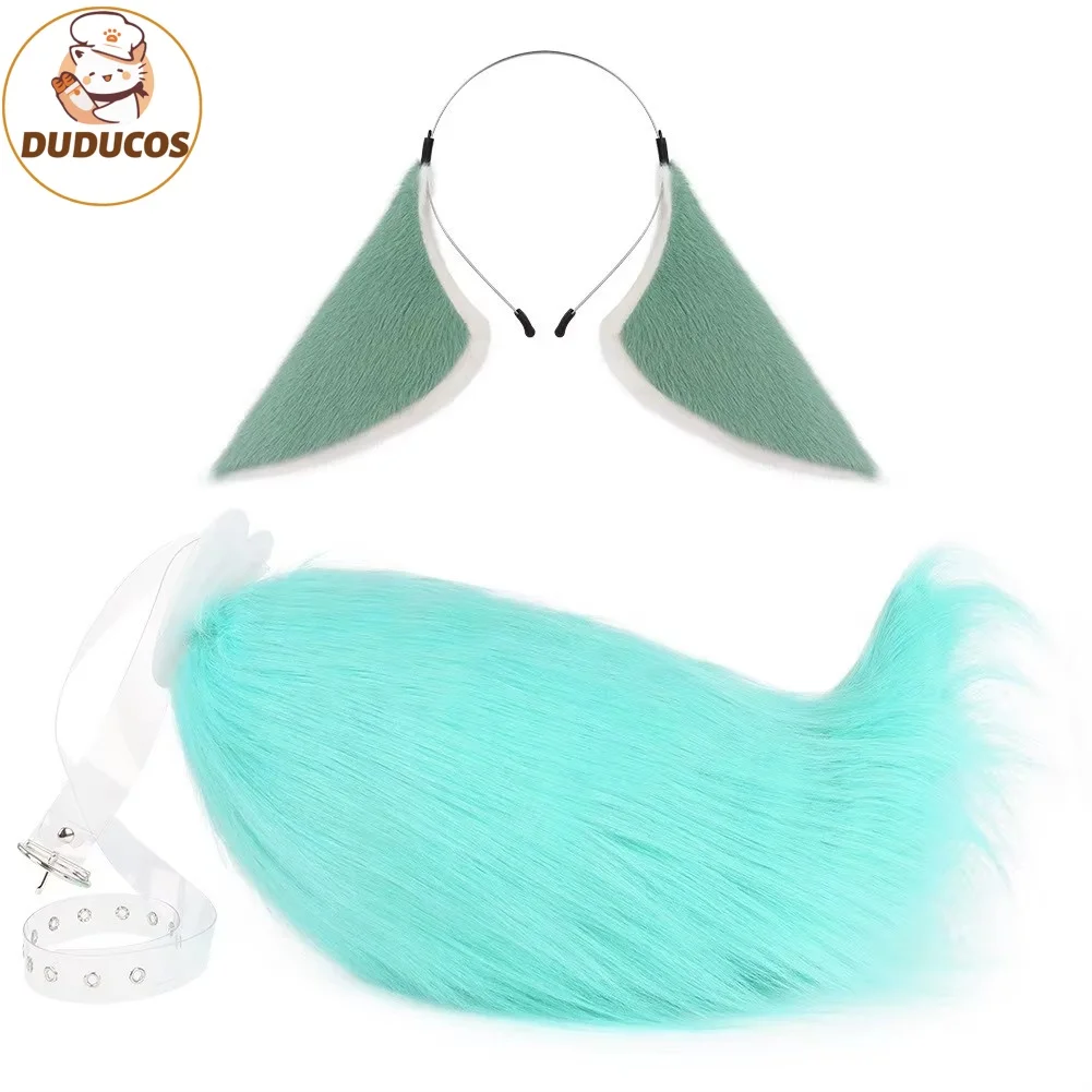 In Stock Huohuo Cosplay Ear Tail Fox Girl Furry Fuzzy Hairy Costume Honkai Star Rail Huo Huo Sexy Хохо Halloween Xmas