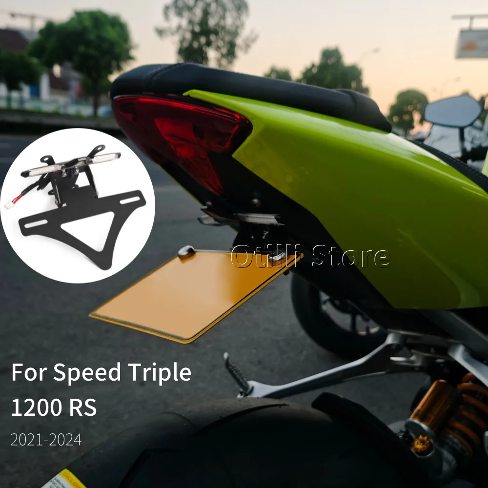 

NEW For Speed Triple 1200RS 1200 RS Motorcycle Accessories Tail Tidy License Plate Holder Fender Eliminator 2021 2022 2023 2024