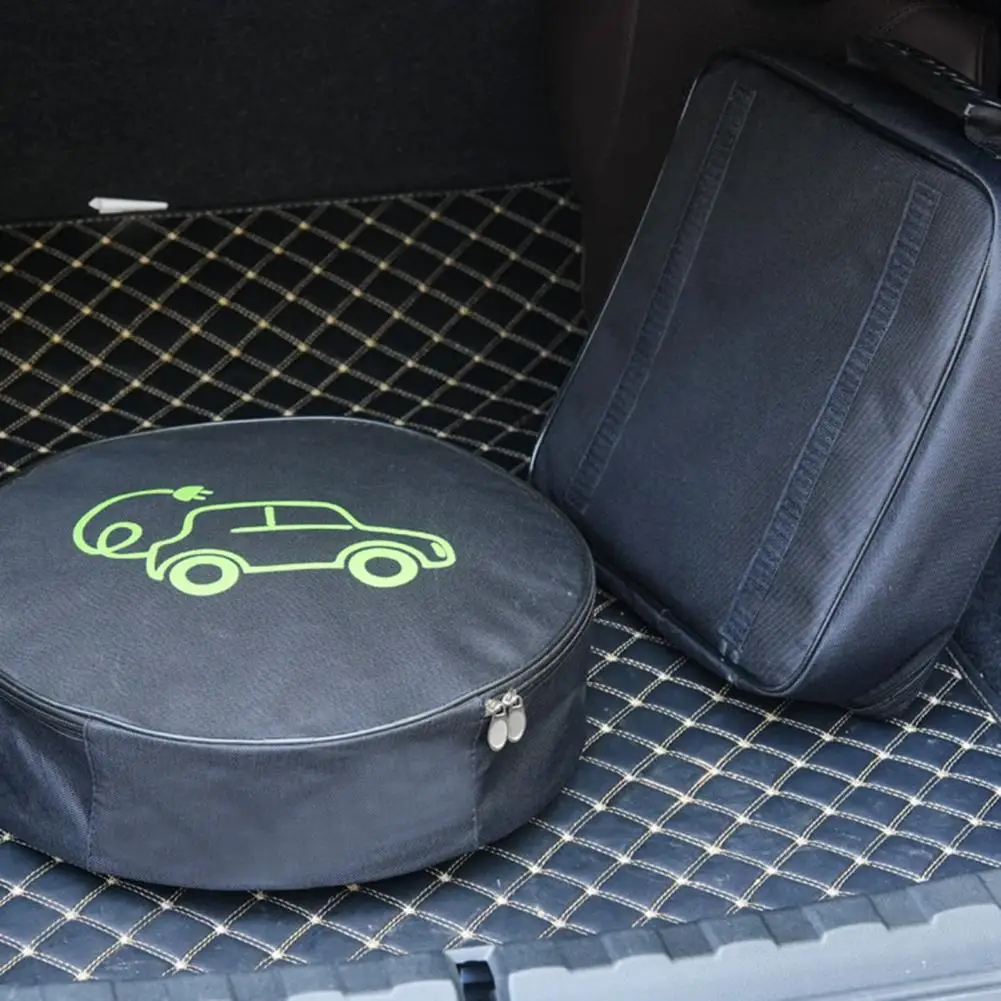 Car Charging Cable Storage Bag Carry Bag For Electric Vehicle Charger Plugs Sockets Jumper Cables Equipment Container Storage