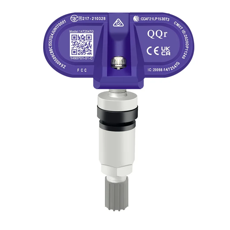 Programmable Bluetooth TPMS Sensor Set with Pre-Programmed Chips and Metal Valve Stems, 433MHz Wireless Tire Pressure Monitor