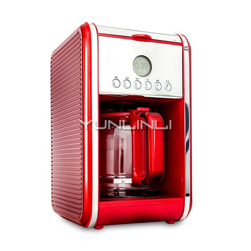 Полуавтоматическая капельная кофеварка, бытовая кофемашина Americano, интеллектуальная капельная кофемашина 1,8 л