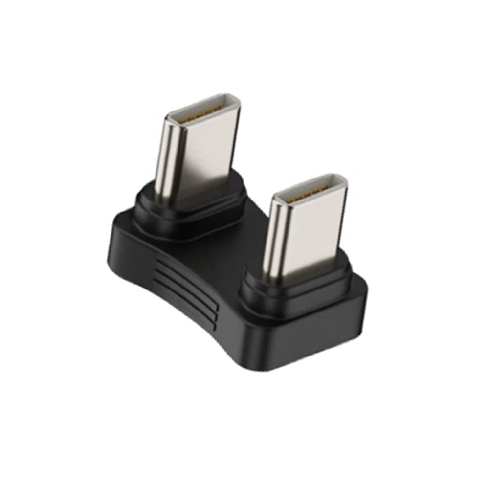 Type-C 180-Degree Angle Adapter U Shape Plug to Plug Fast Charging 65-W Power Supply 480 MBit/s Data Transfer Port