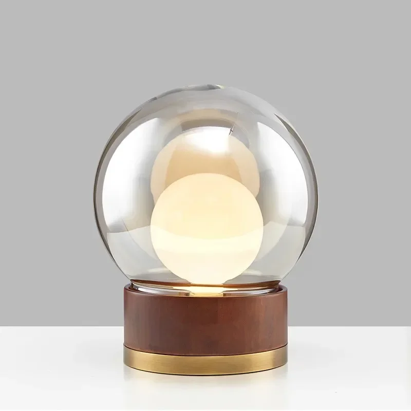 Nordic Style Glass Table Lamp Originality Fashion Study Bedroom Table Lamp Guest Room Modern Indoor Lighting Lampu Meja FYTL image 2