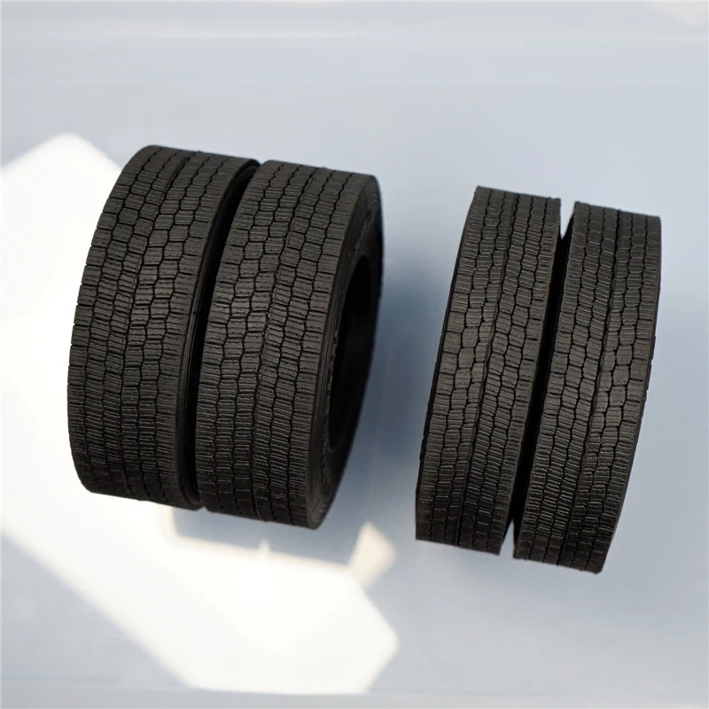 Rubber N2 Stripes Tire for 1/14 Tamiya RC Truck Car Scania 770S BENZ 3363 VOLVO FH16 MAN Diy Parts Toys