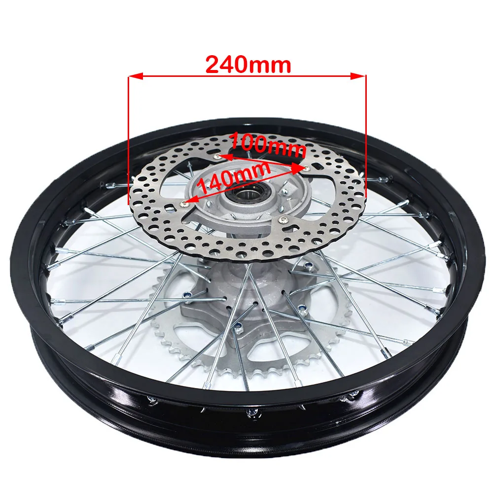 Motorcycle 2.15-18 inch Rear Rims Aluminum Alloy Wheel Rims with Sprocket brake disc For CRF250R/X CRF450R/X Motorcycle Bike