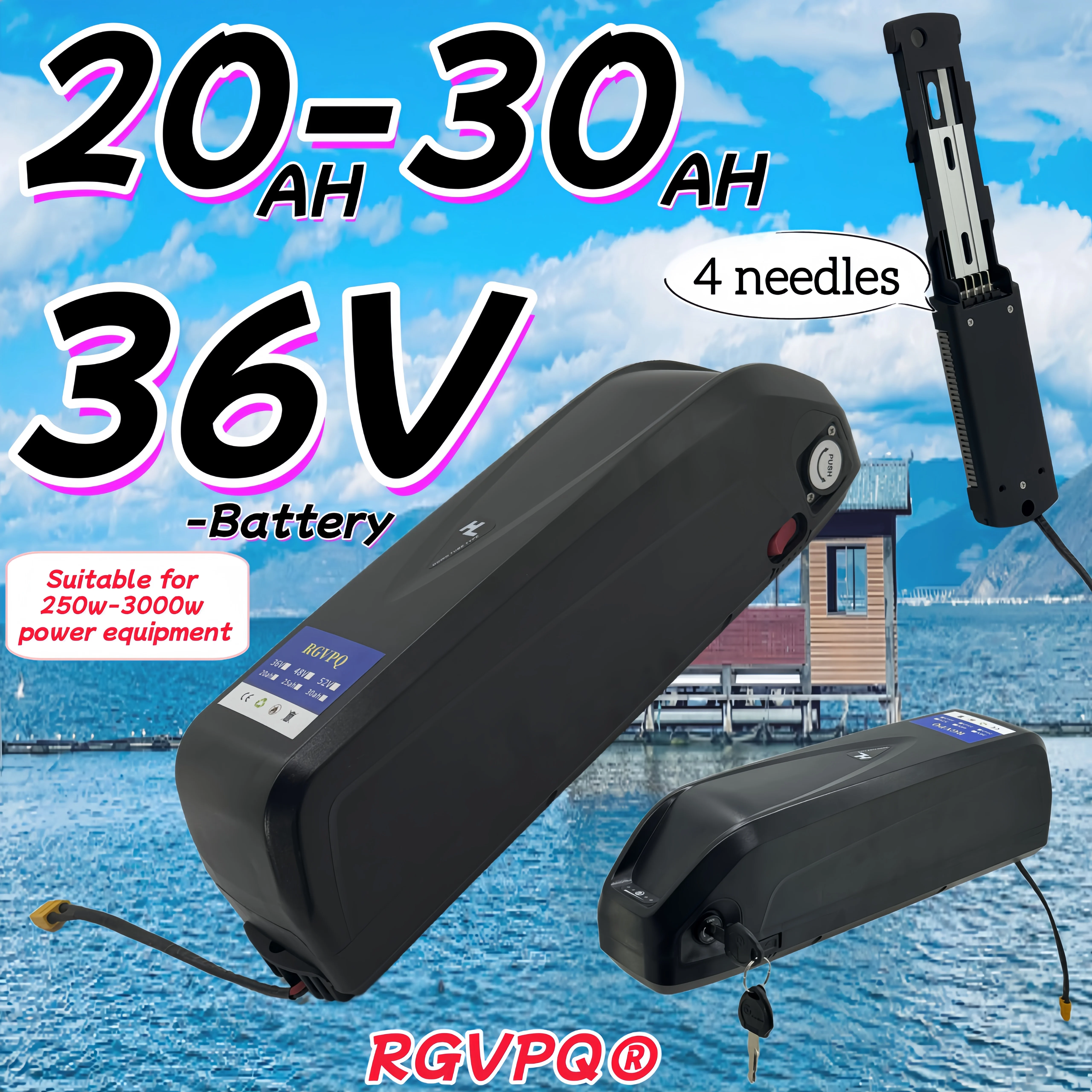 

Air freight, Hailong electric bicycle 36v20AH-30AH, 4-pin base, XT60 plug, 30AHBMS system, application 1000W2000W