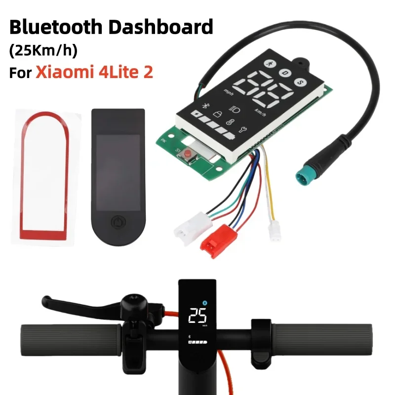 

Mi 4 Lite 2nd Gen Upgraded BT Dashboard for Xiaomi Escooter Accessories Set Bluetooth Circuit Board 25Km/h without Turn Light
