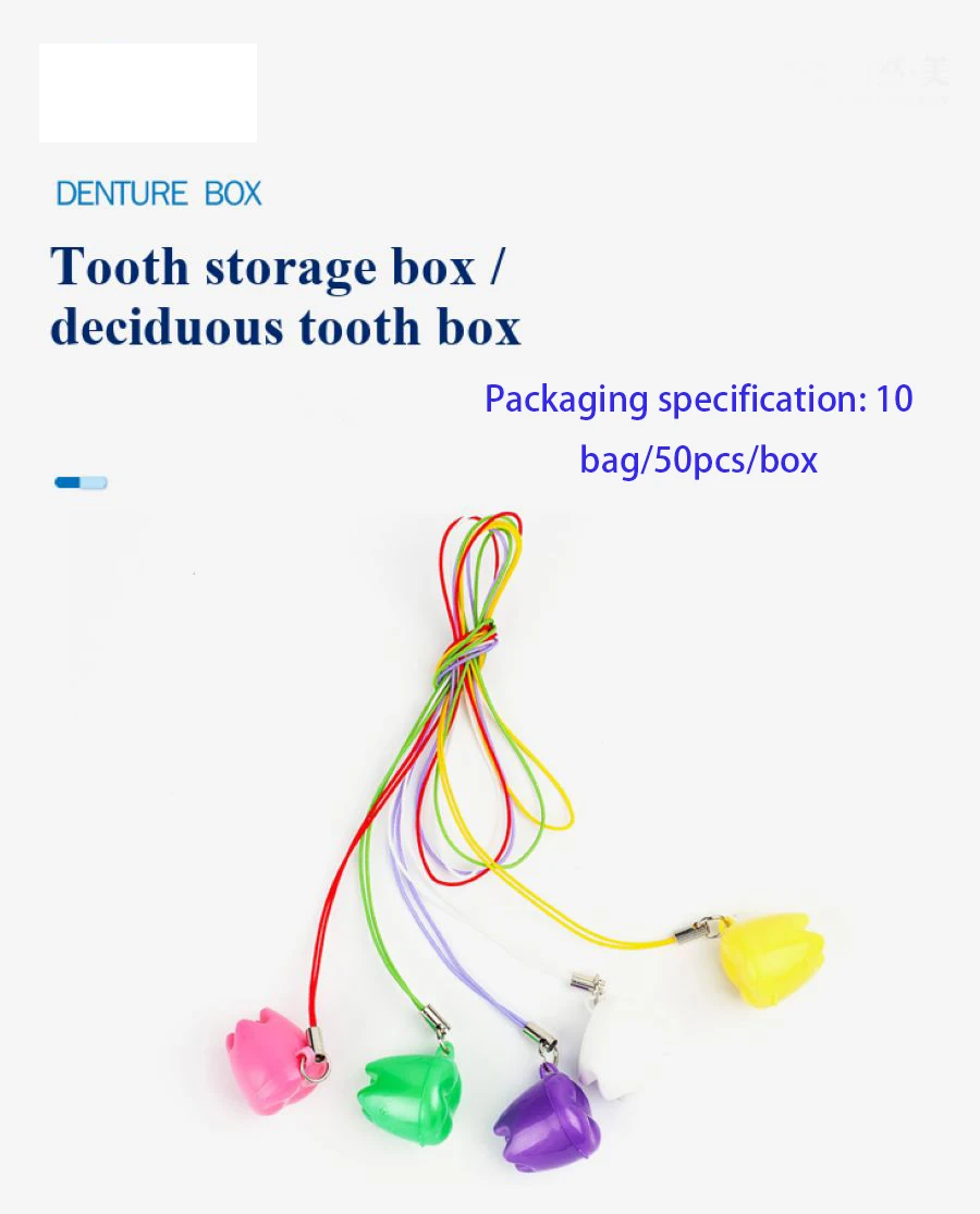 50PcsDental22 22Mm Mixed Color Baby Teeth Organizer Mini Portable Kids Deciduous Tooth Storage Box For Children Tooth Collection