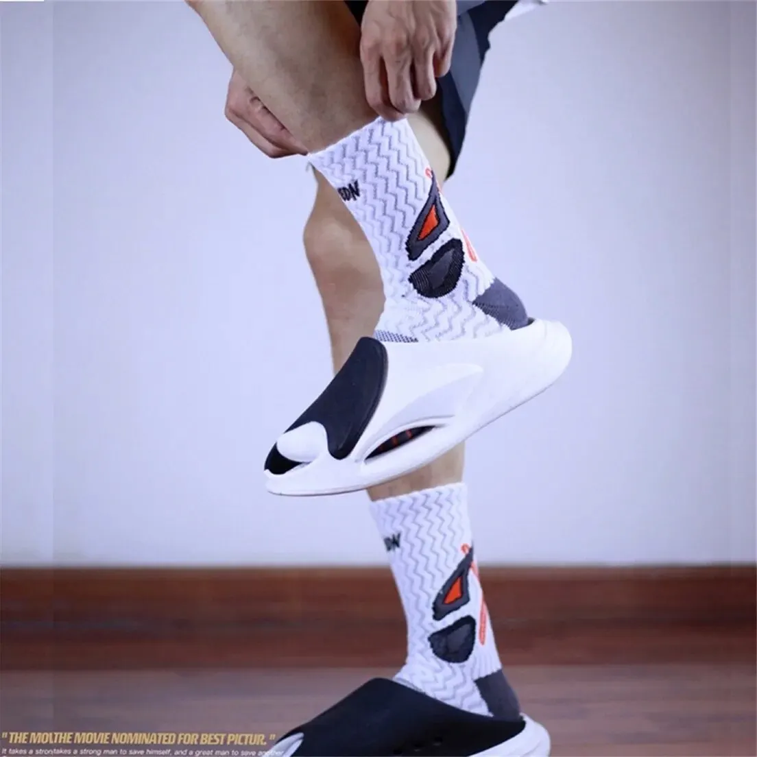 1/3 Paar Sportsocken mit Frottee-Sohle für Herren US9-12, atmungsaktive, rutschfeste Basketball-Crew-Socken, feuchtigkeitsableitende Sportsocken – Detail 11