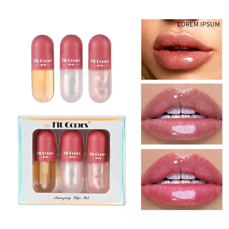 Capsule Liquid Lip Blam Moisturizing Transparent Color Changing Lip Plumper Volumising Essence Oil Mirror Jelly Lipgloss Makeup