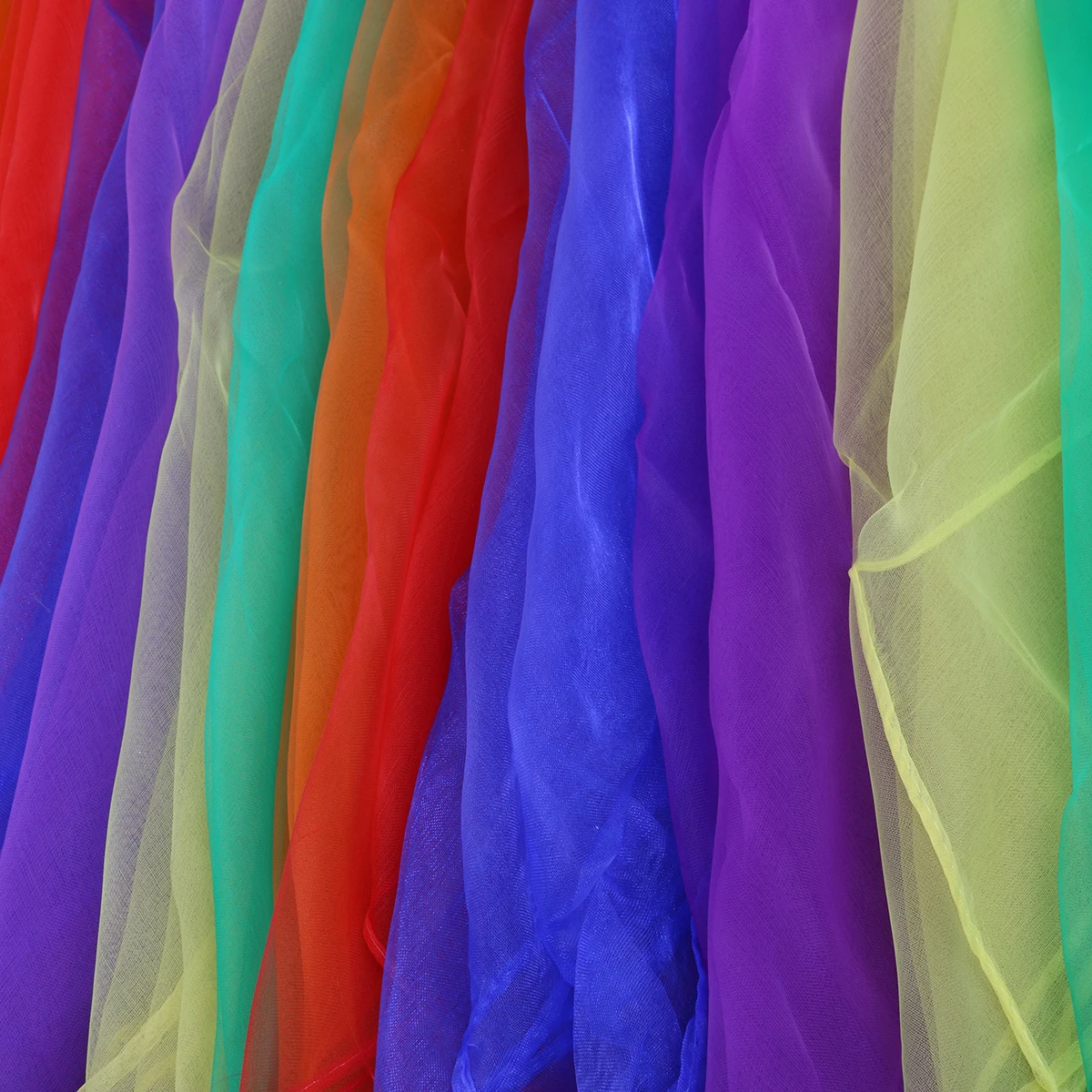 

12pcs Scarf Kids Favors Juggling Hemmed Square Dance Props 60x60cm Stage Performance Square Silk Scarf Gift