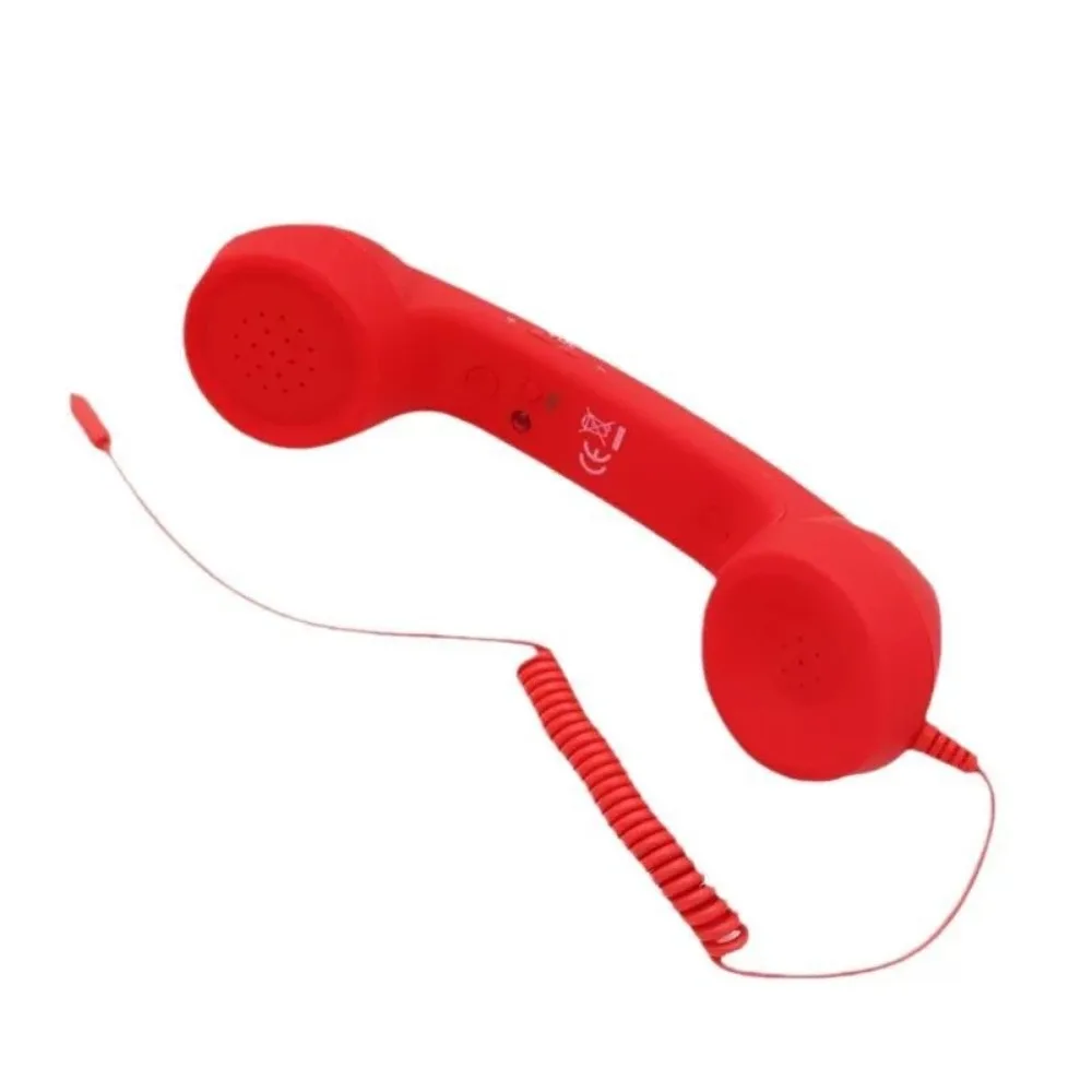 Wired Receiver Retro Telephone Handset Type-C/3.5mm Handheld Receiver Wired Microphone Handset with Microphone Speaker