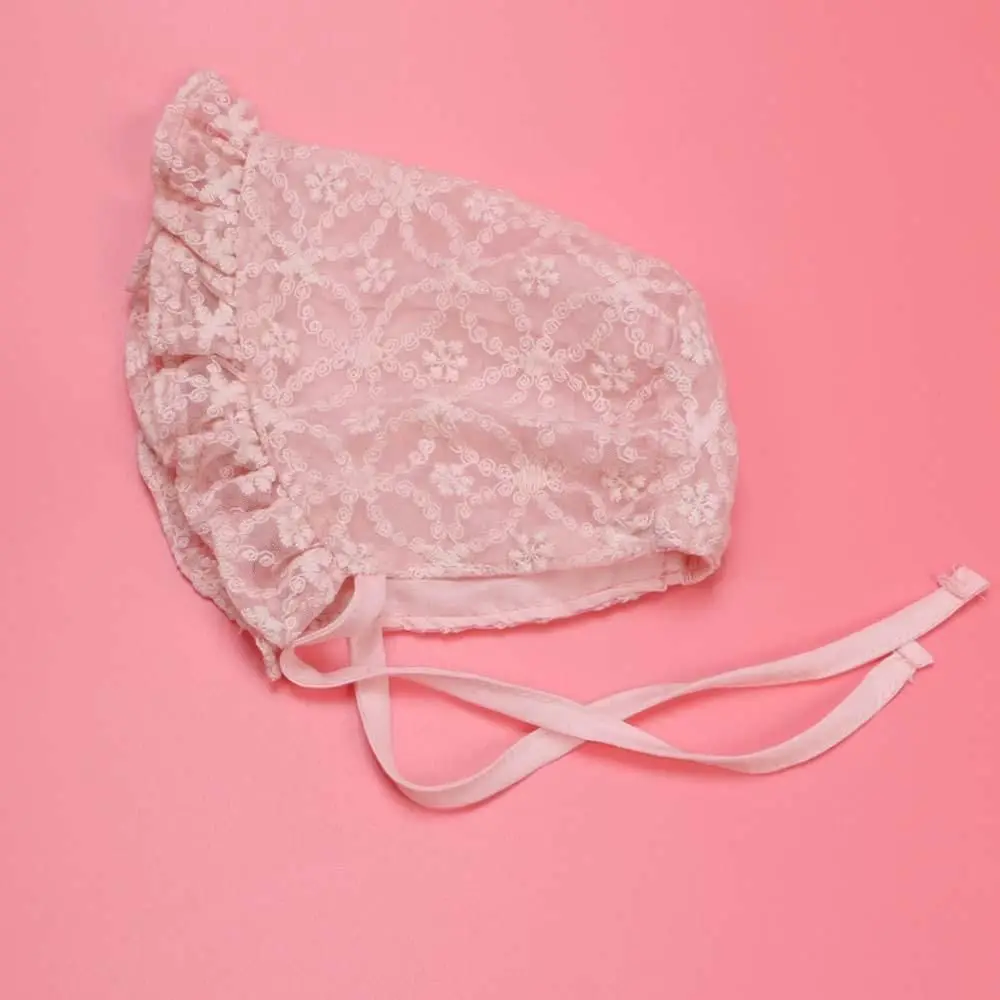 تنفس التصوير الدعائم الدانتيل الوليد قبعات الشمس الطفل قبعة الرضع بونيه القطن #2