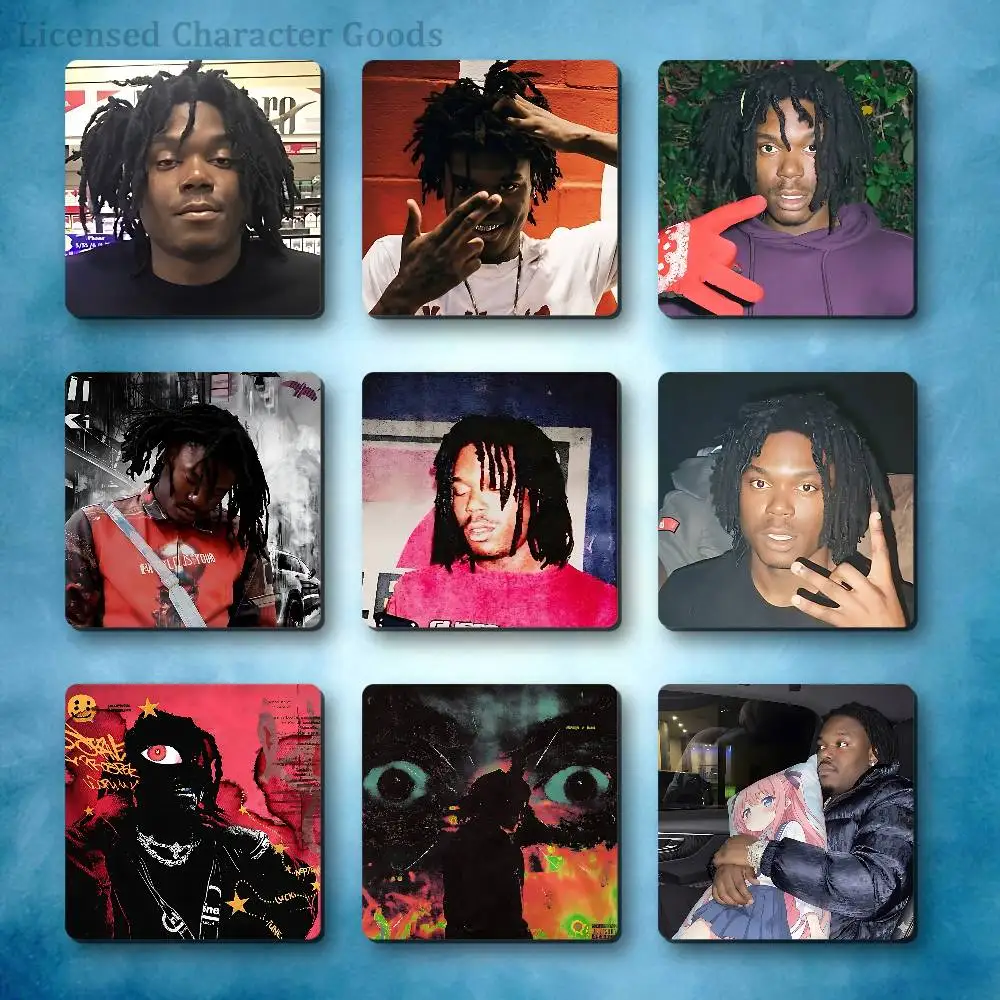 Rapper L-Lucki Refrigerator Magnets Square Tiles with Magnetic Sheets Printed for Decoration Collect 55mm